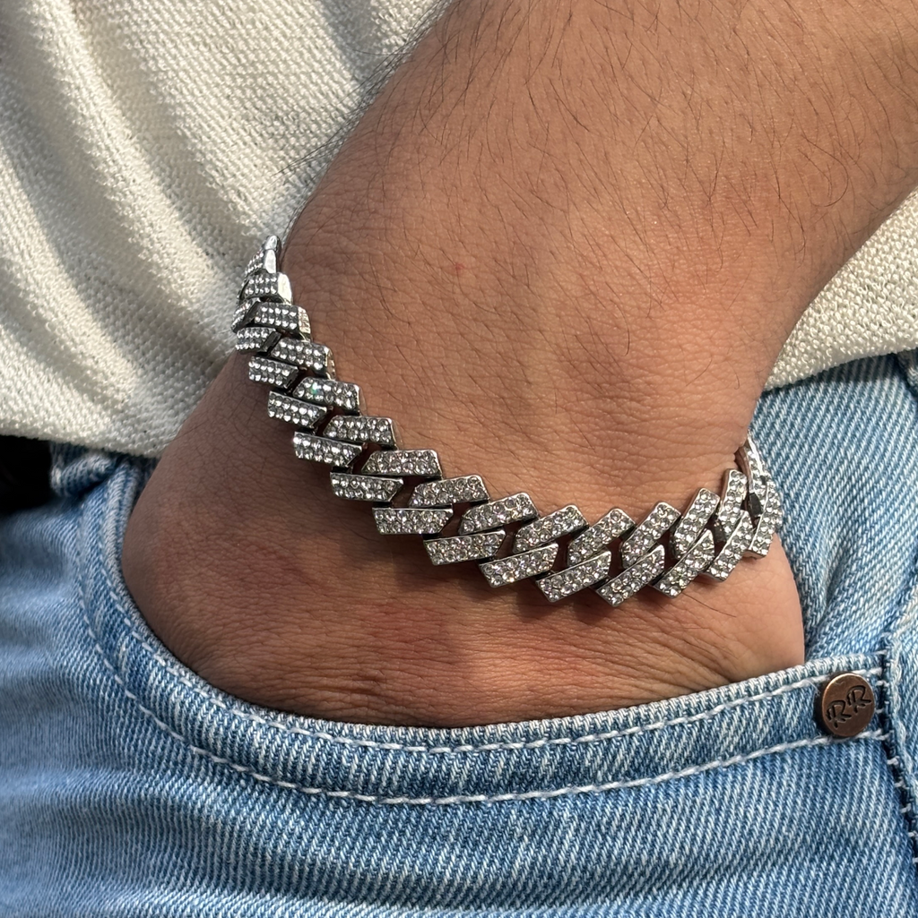 Iced out prism cuban bracelet