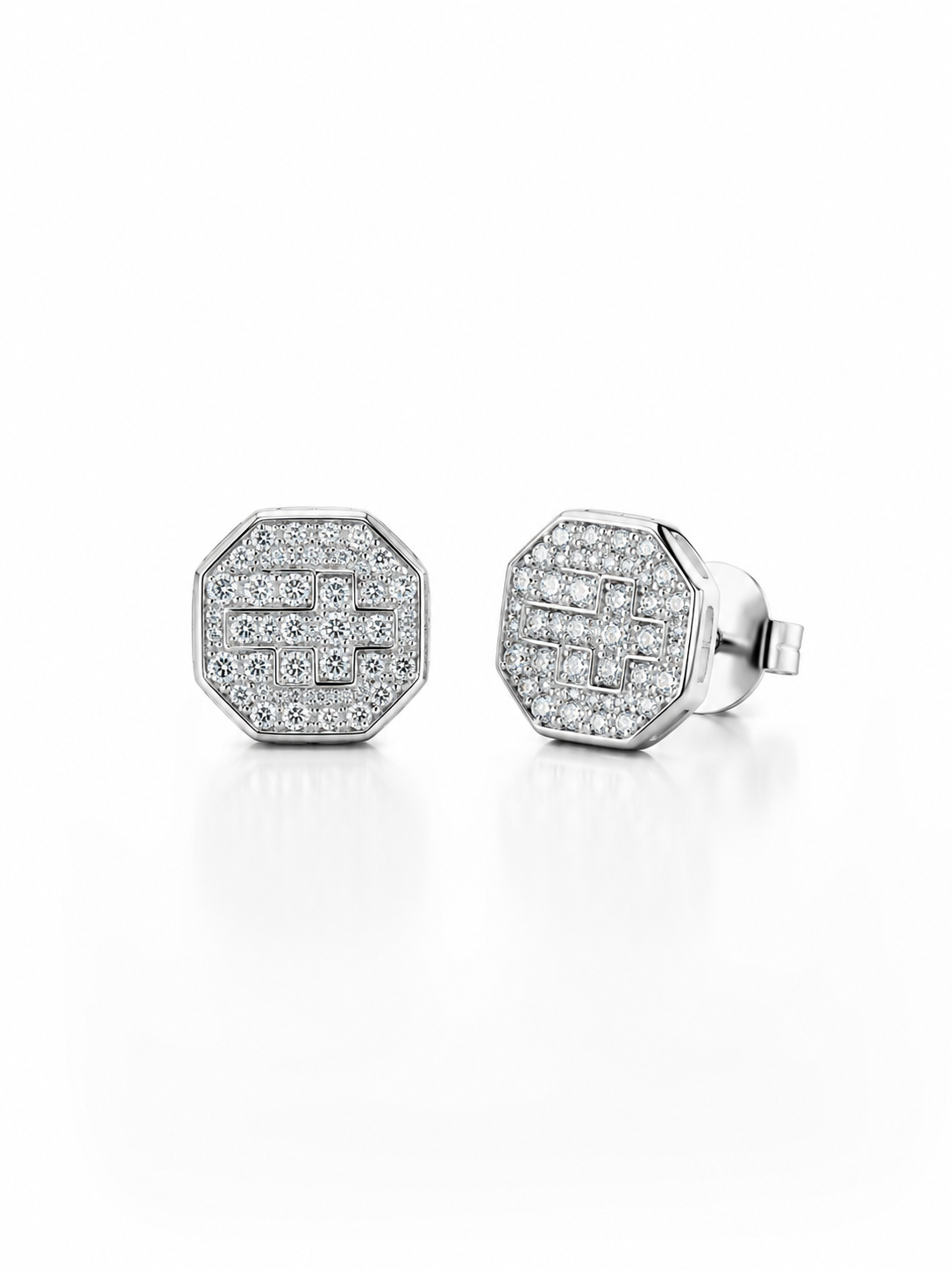 Sapphire Iced Out Studs