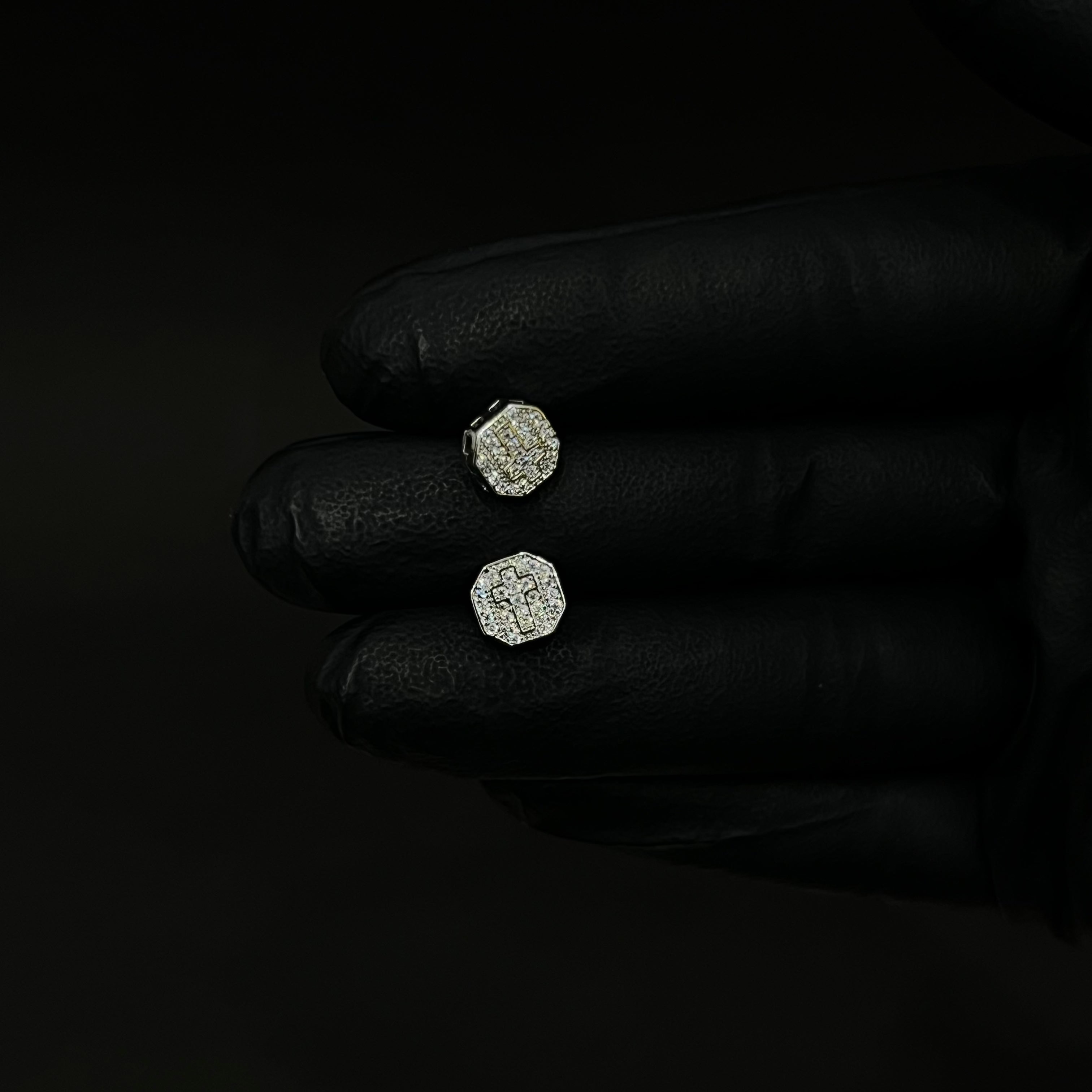 Sapphire Iced Out Studs