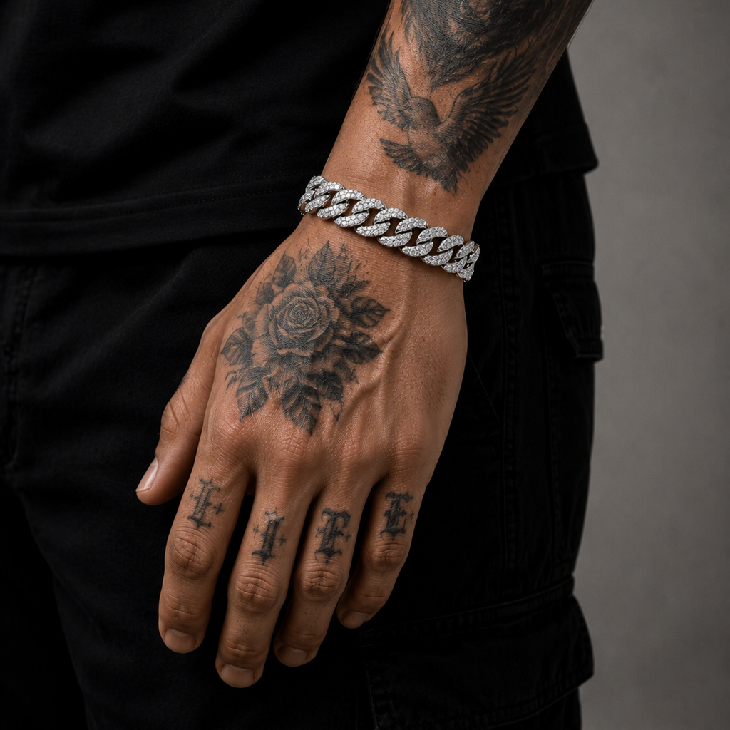 Iced out prism cuban bracelet