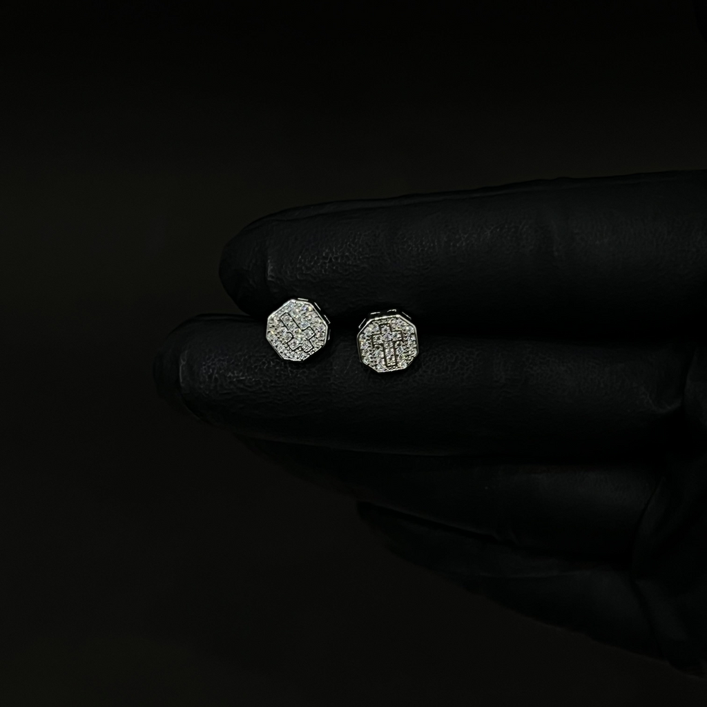 Sapphire Iced Out Studs