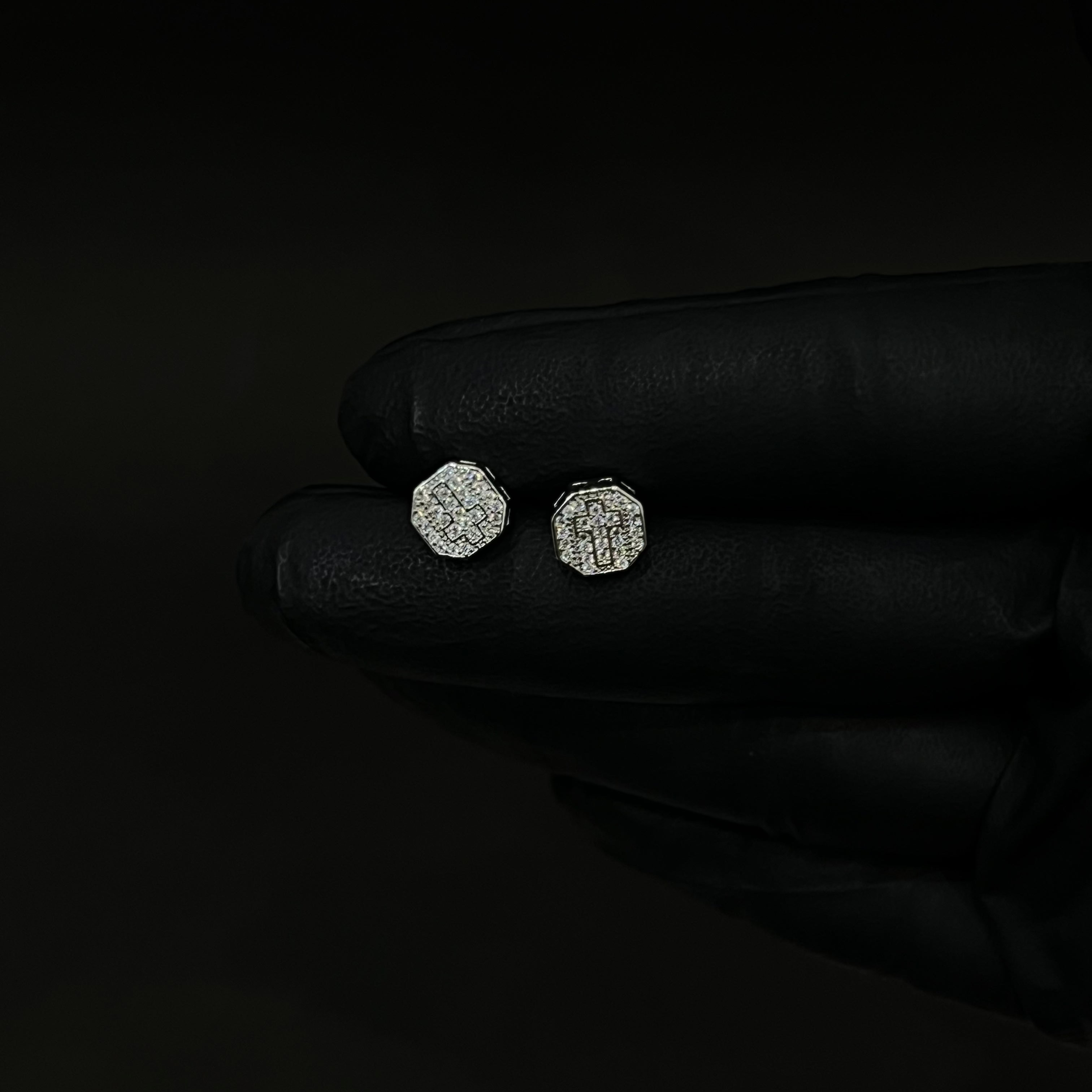 Sapphire Iced Out Studs