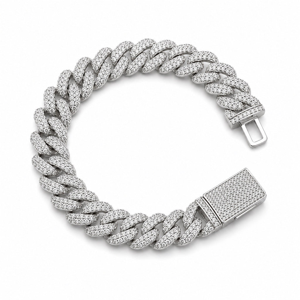 Iced out prism cuban bracelet