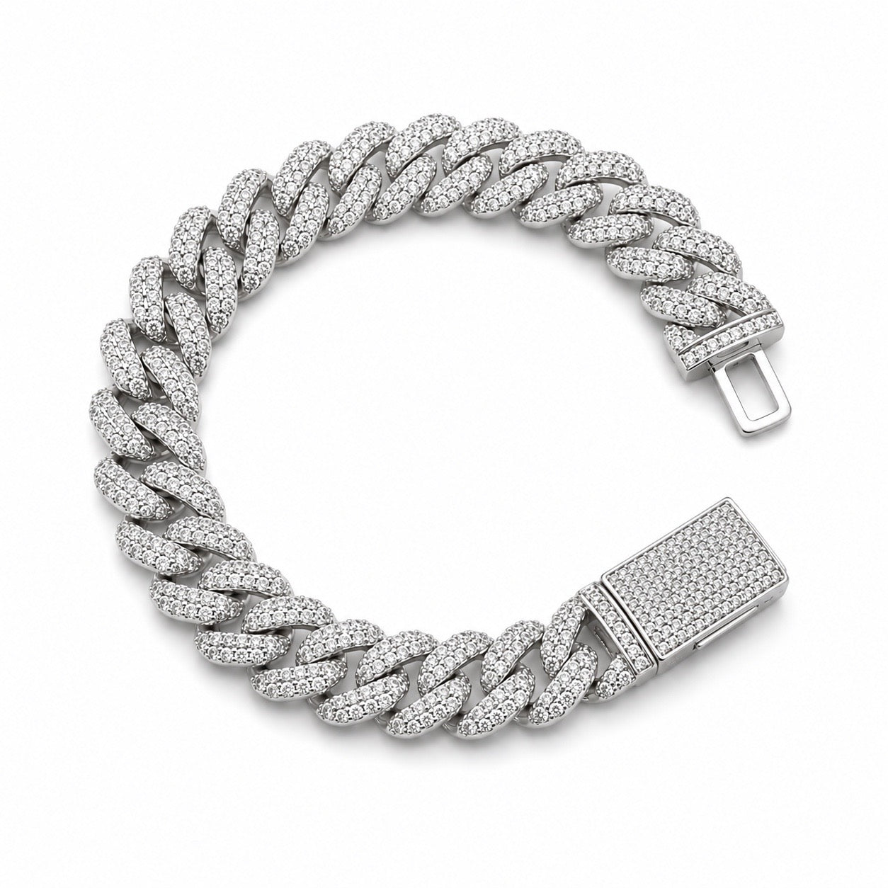 Iced out prism cuban bracelet