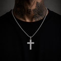 Lord iced cross pendant with chain